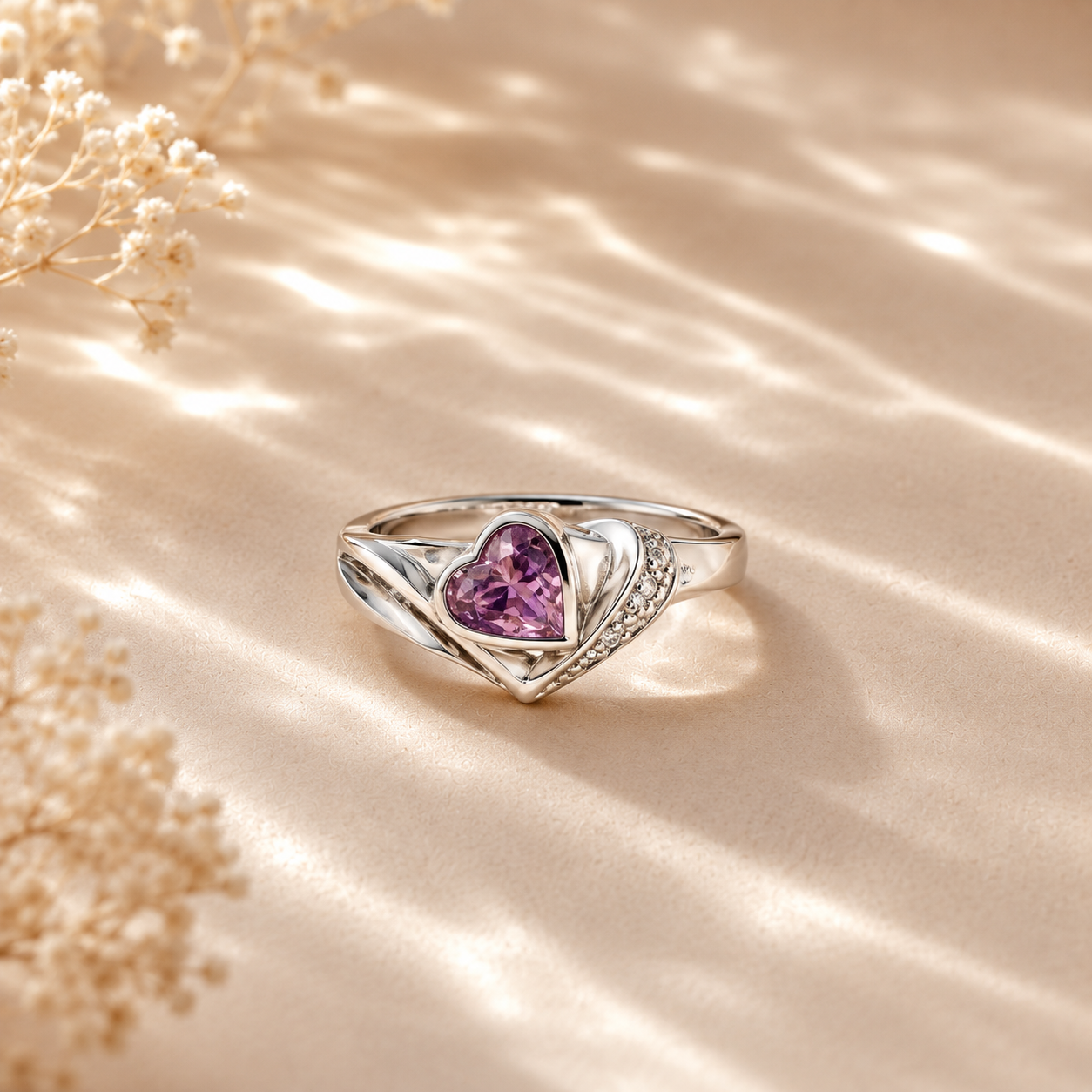 Pink Heart Whisper Ring