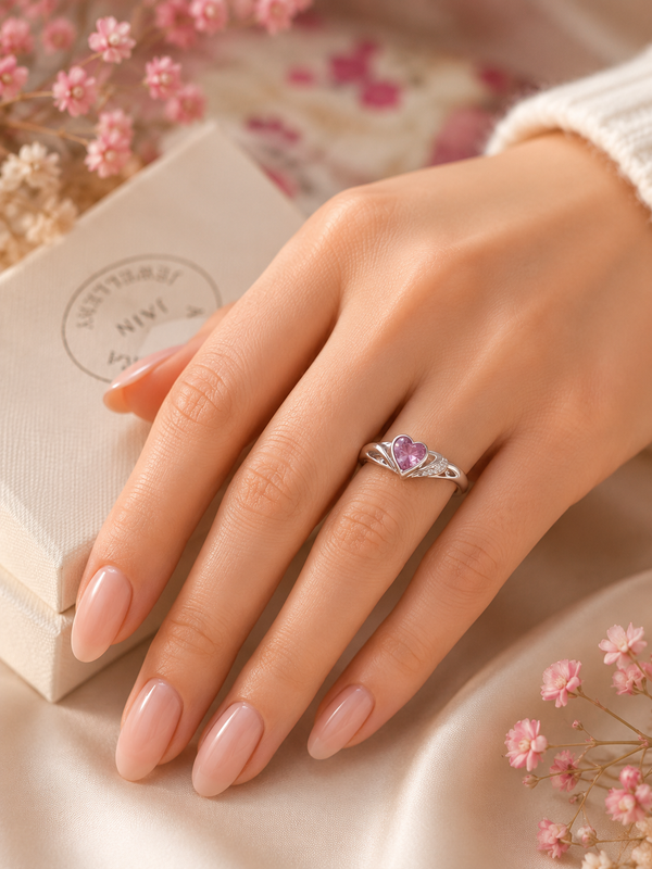 Pink Heart Whisper Ring