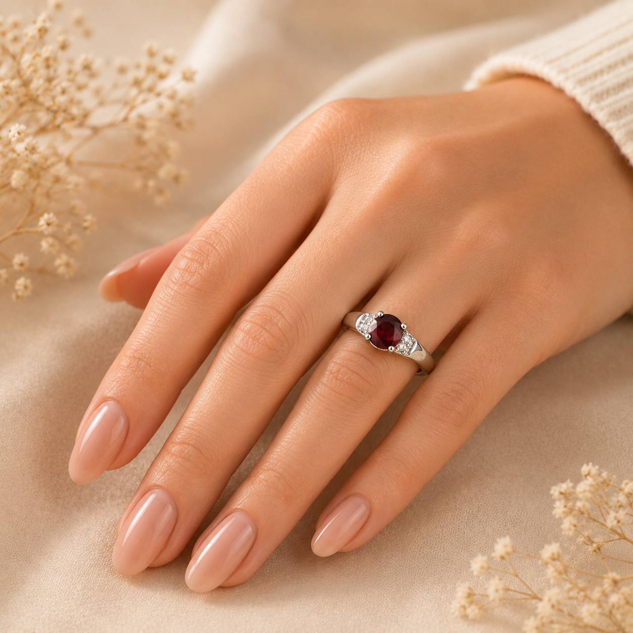 Garnet Grace Ring