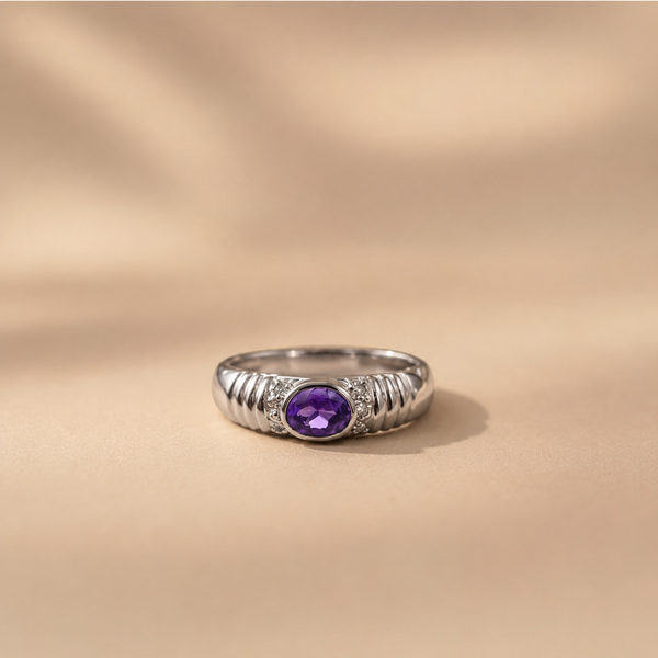 Amethyst Crest Ring