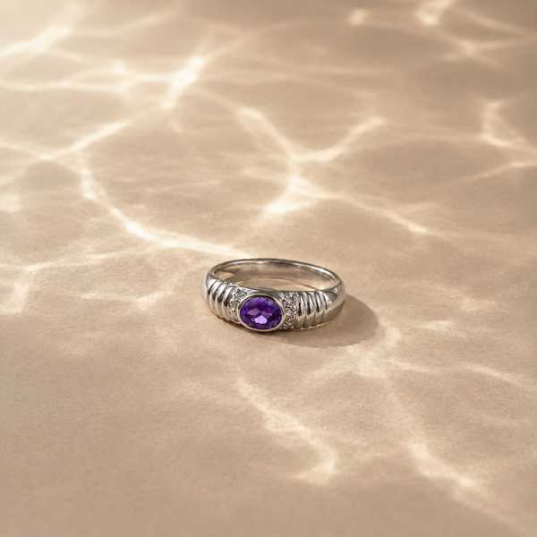 Amethyst Crest Ring