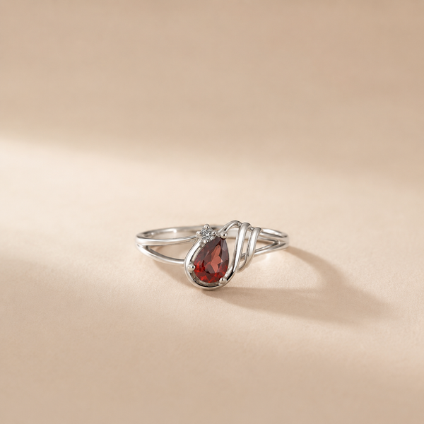 Garnet Cascade Ring