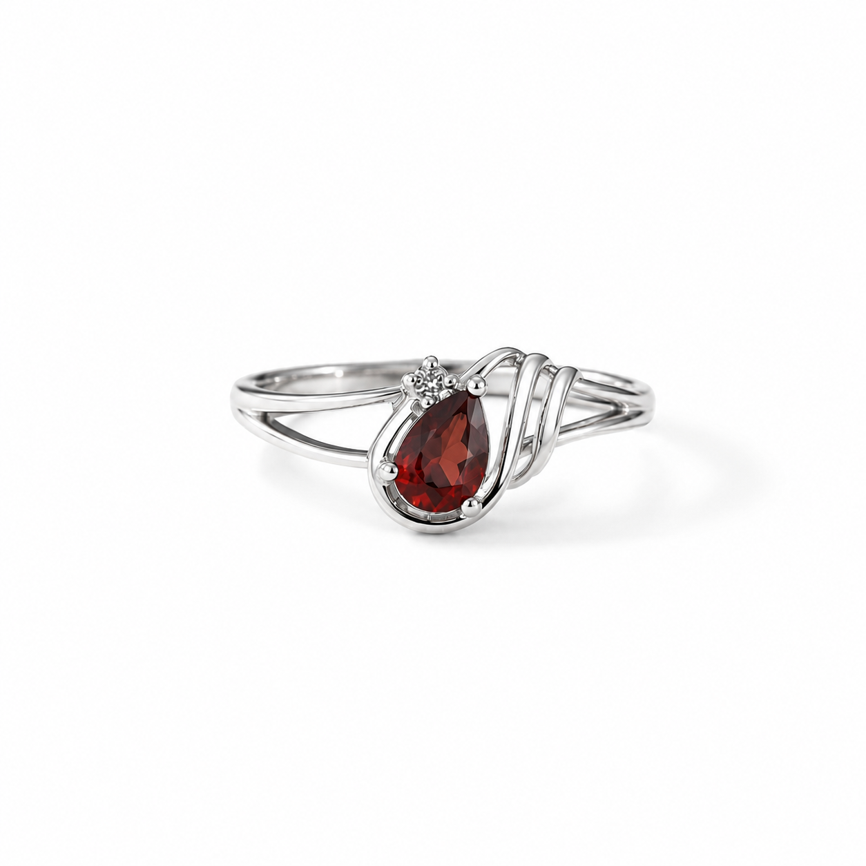 Garnet Cascade Ring