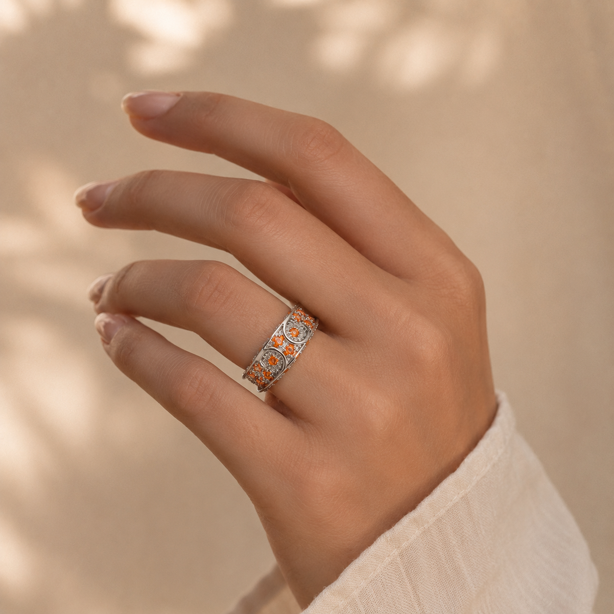 Sunburst Eternity Ring