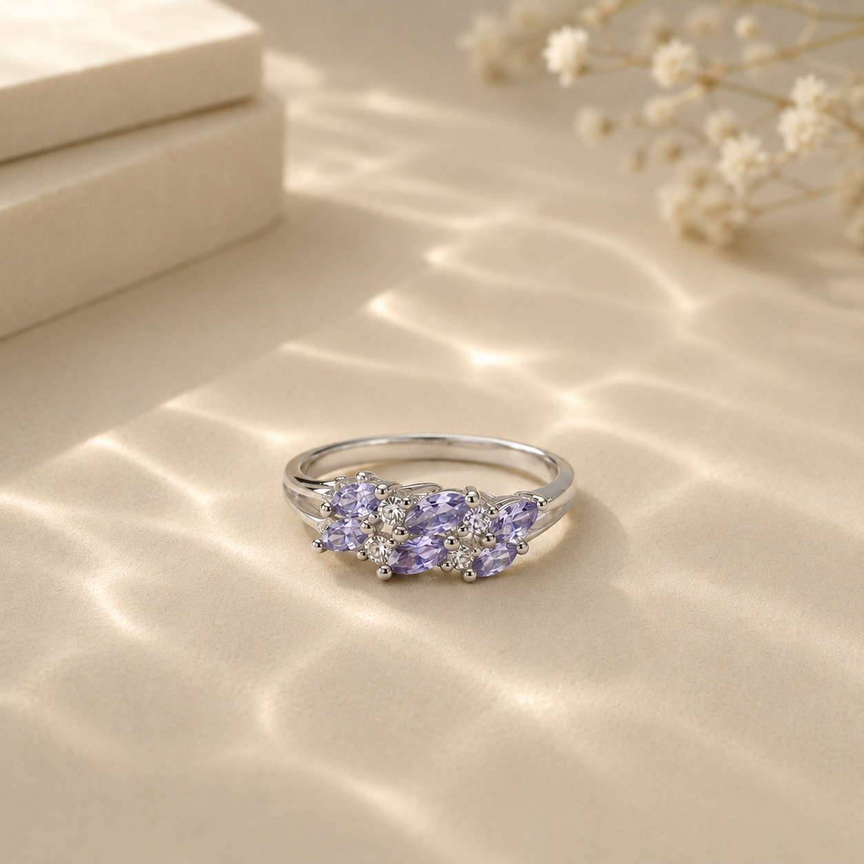 Amethyst Blossom Cluster Ring