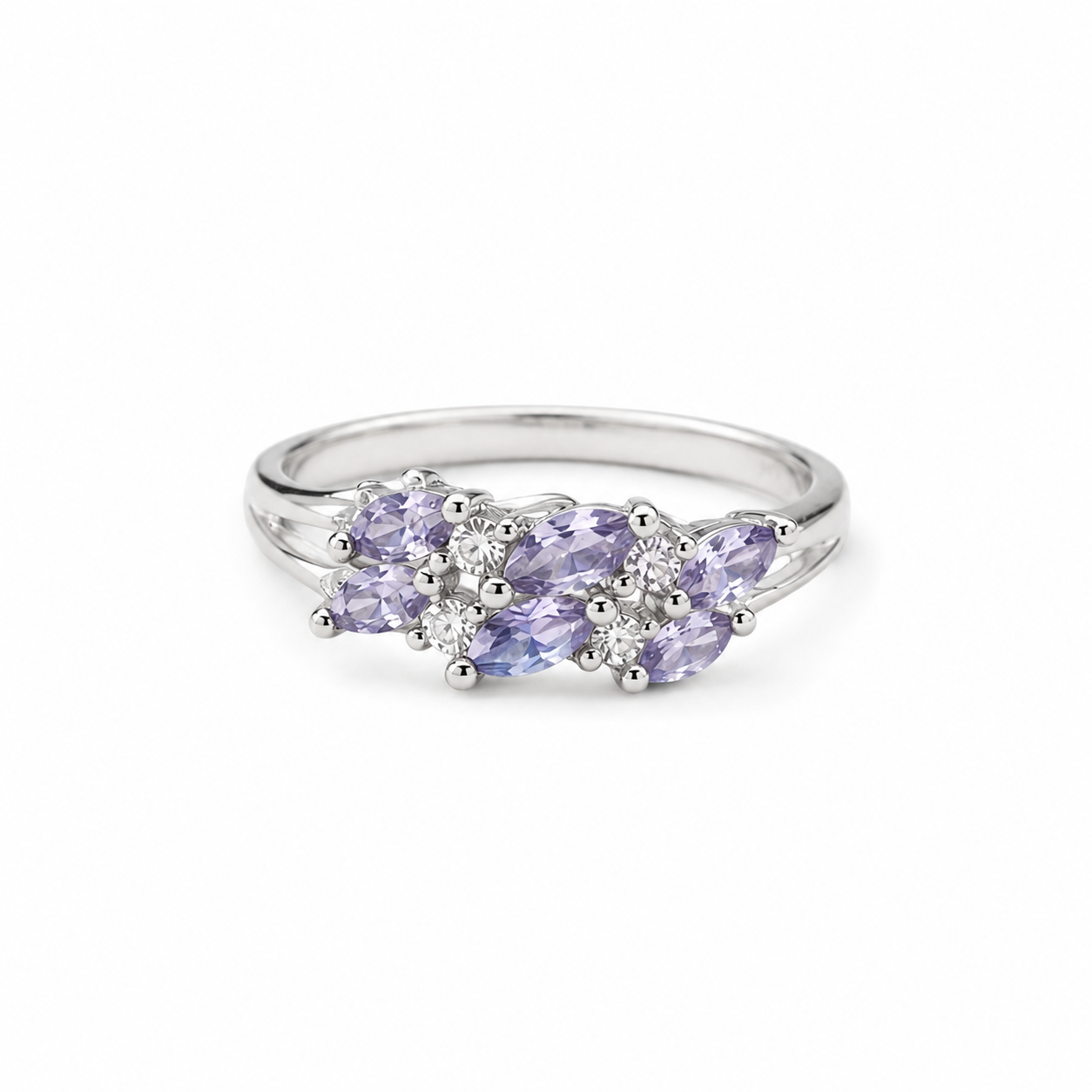 Amethyst Blossom Cluster Ring
