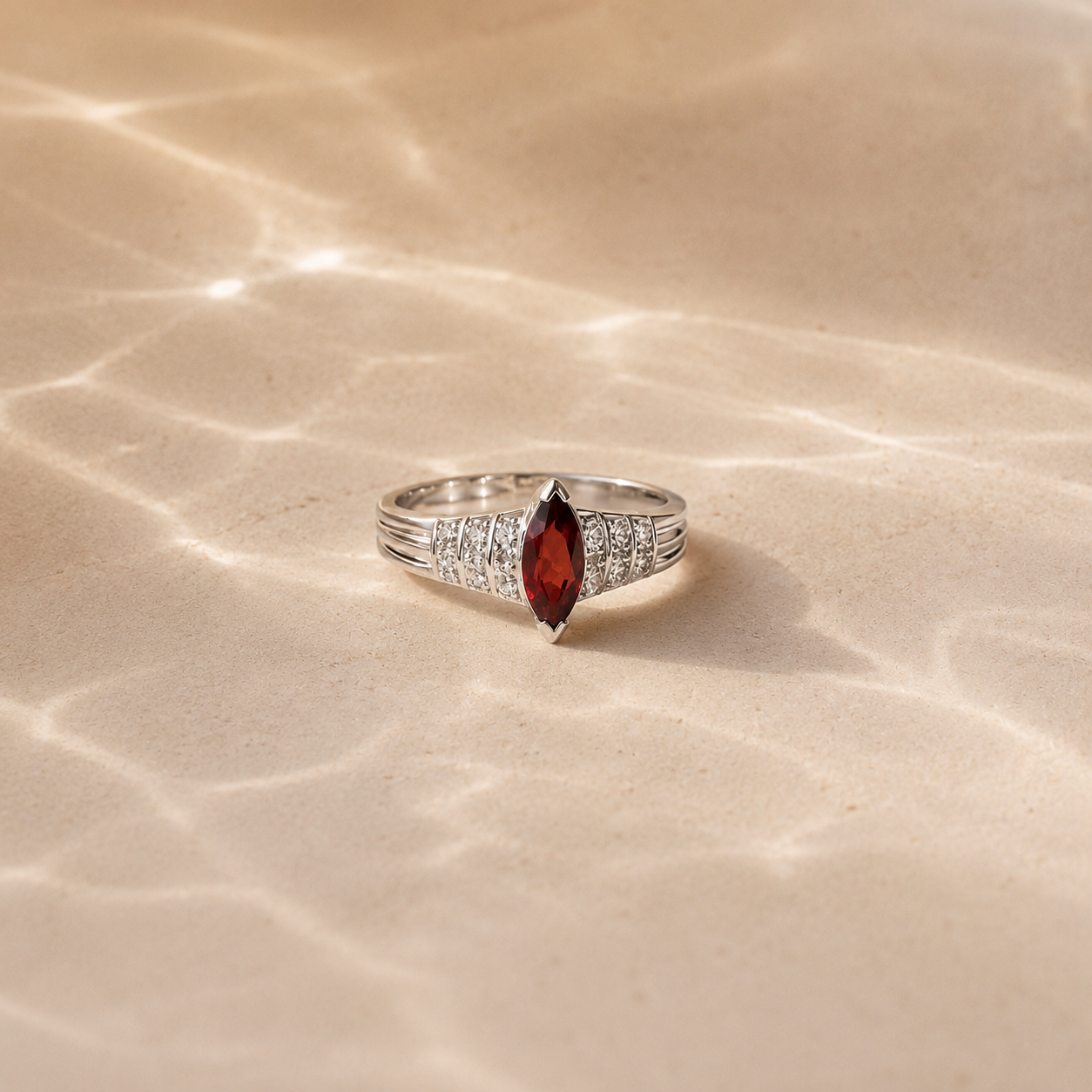 Scarlet Marquise Ring