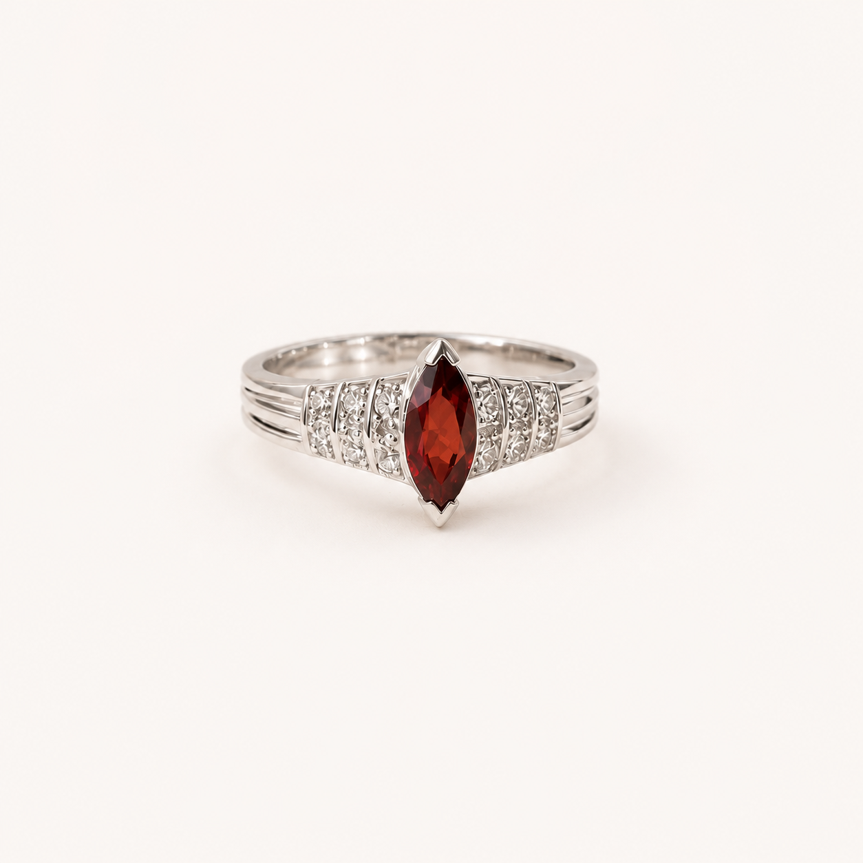 Scarlet Marquise Ring