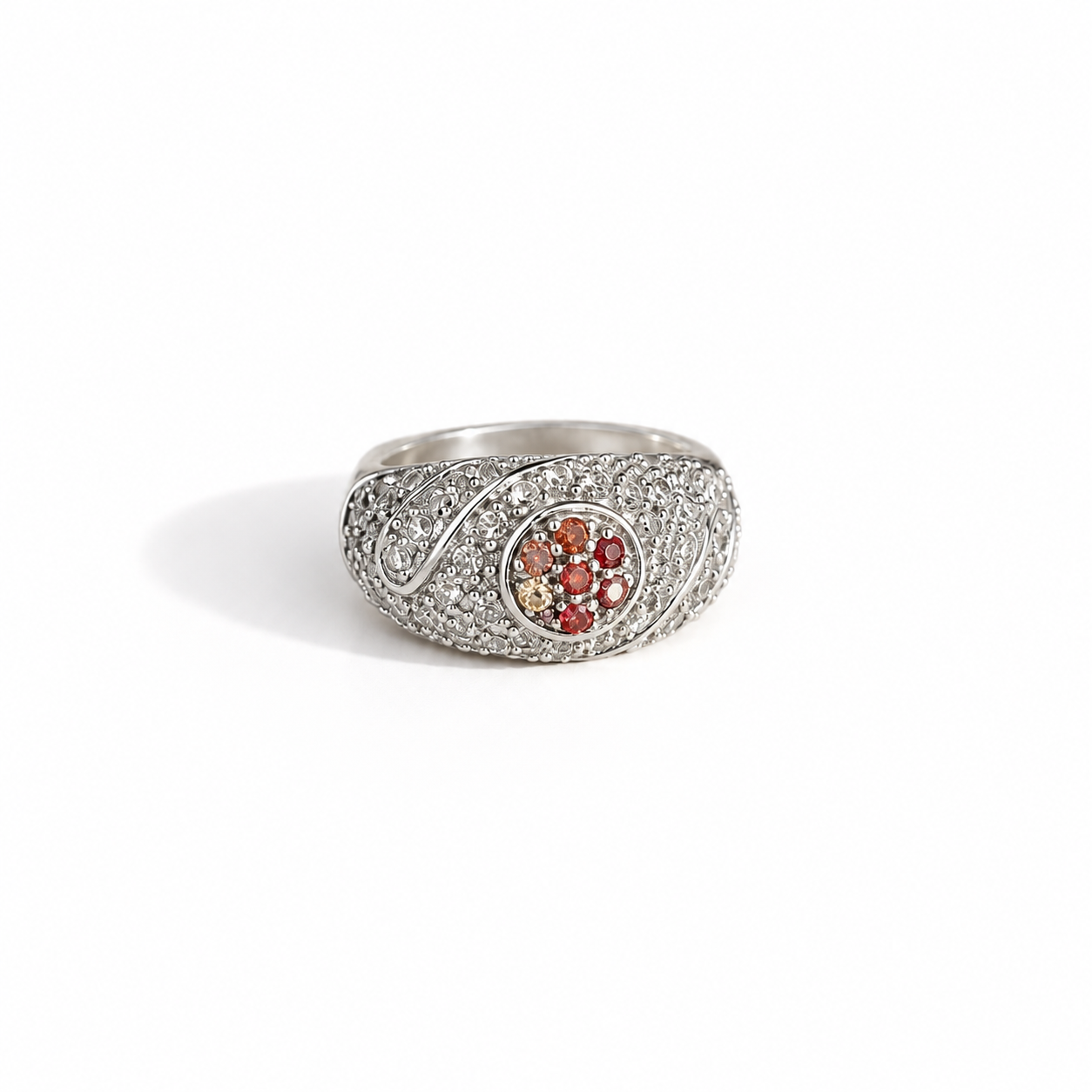 Solar Orbit Orange CZ Ring