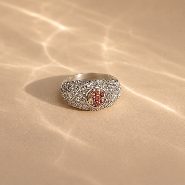 Solar Orbit Orange CZ Ring