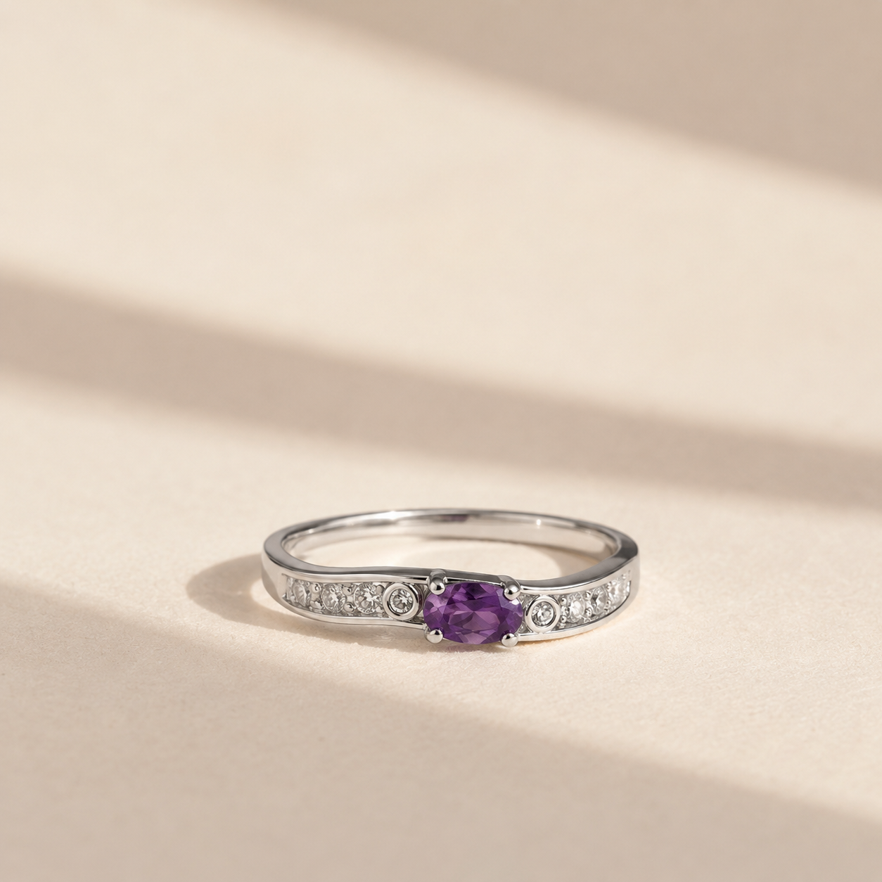 Amethyst Classic Promise Ring