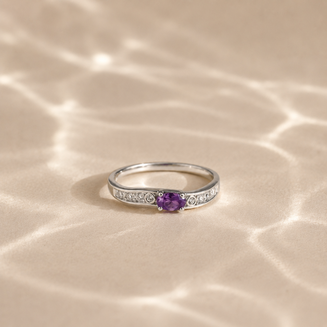 Amethyst Classic Promise Ring