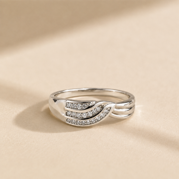 Twisted Pave Band Ring