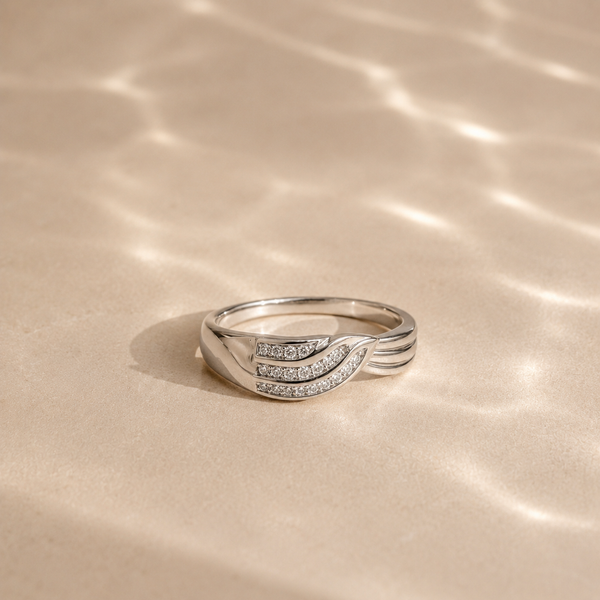 Twisted Pave Band Ring