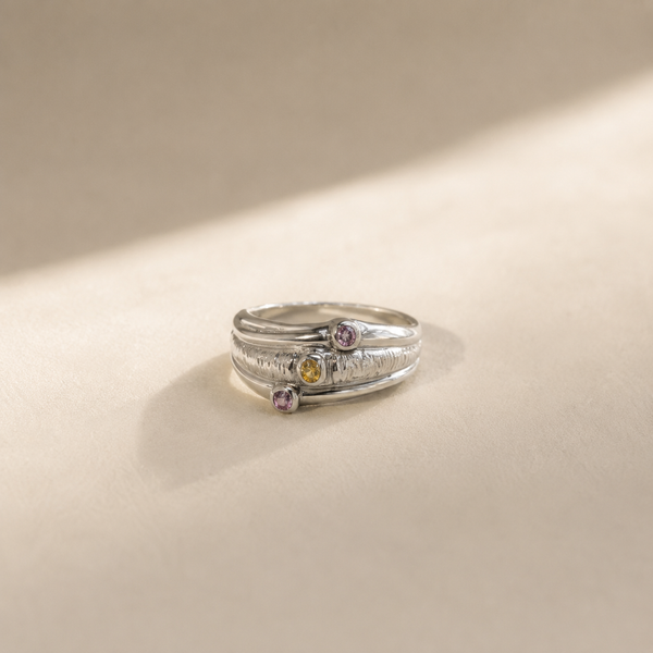 Trio Birthstone Wrap Ring