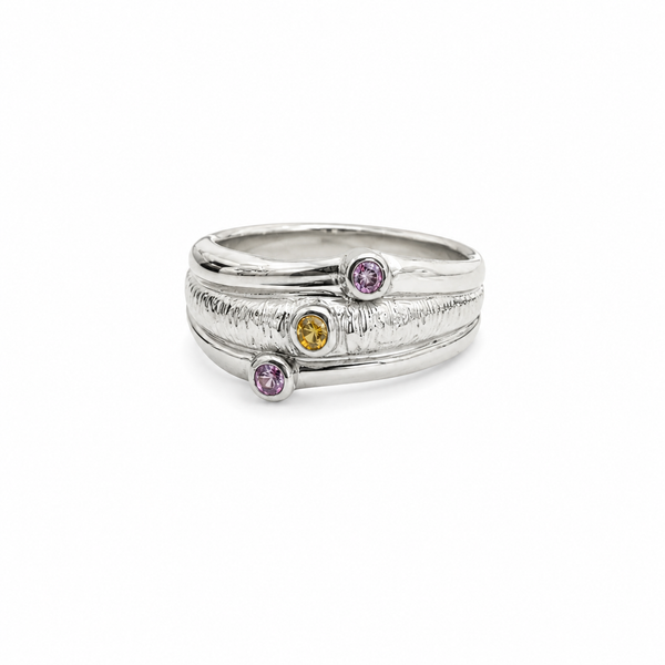 Trio Birthstone Wrap Ring