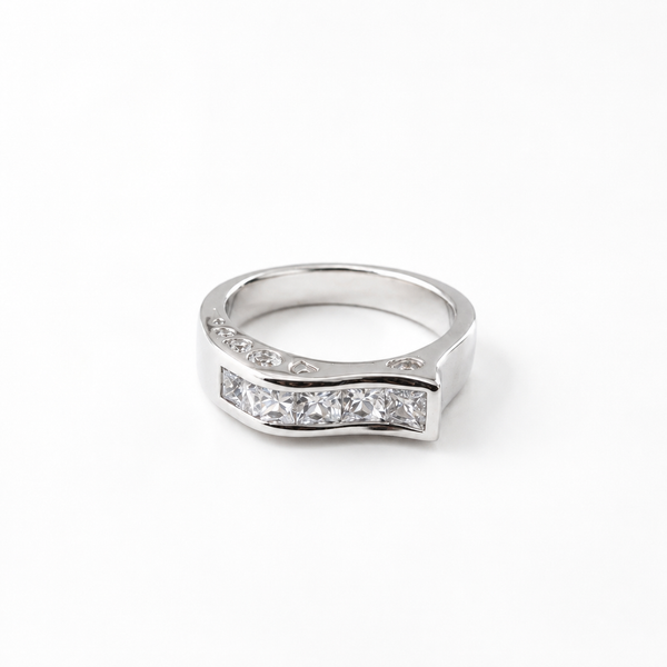 Princess Channel CZ Statement Ring