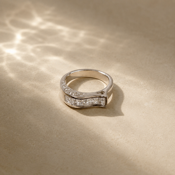 Princess Channel CZ Statement Ring