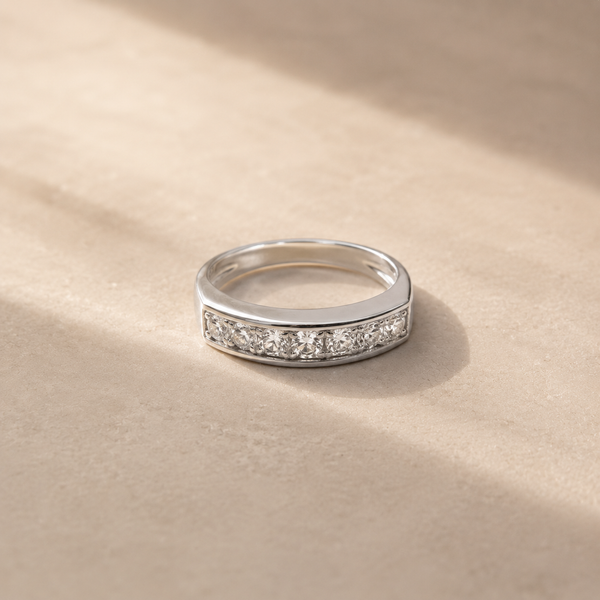 Classic Channel-Set CZ Band Ring