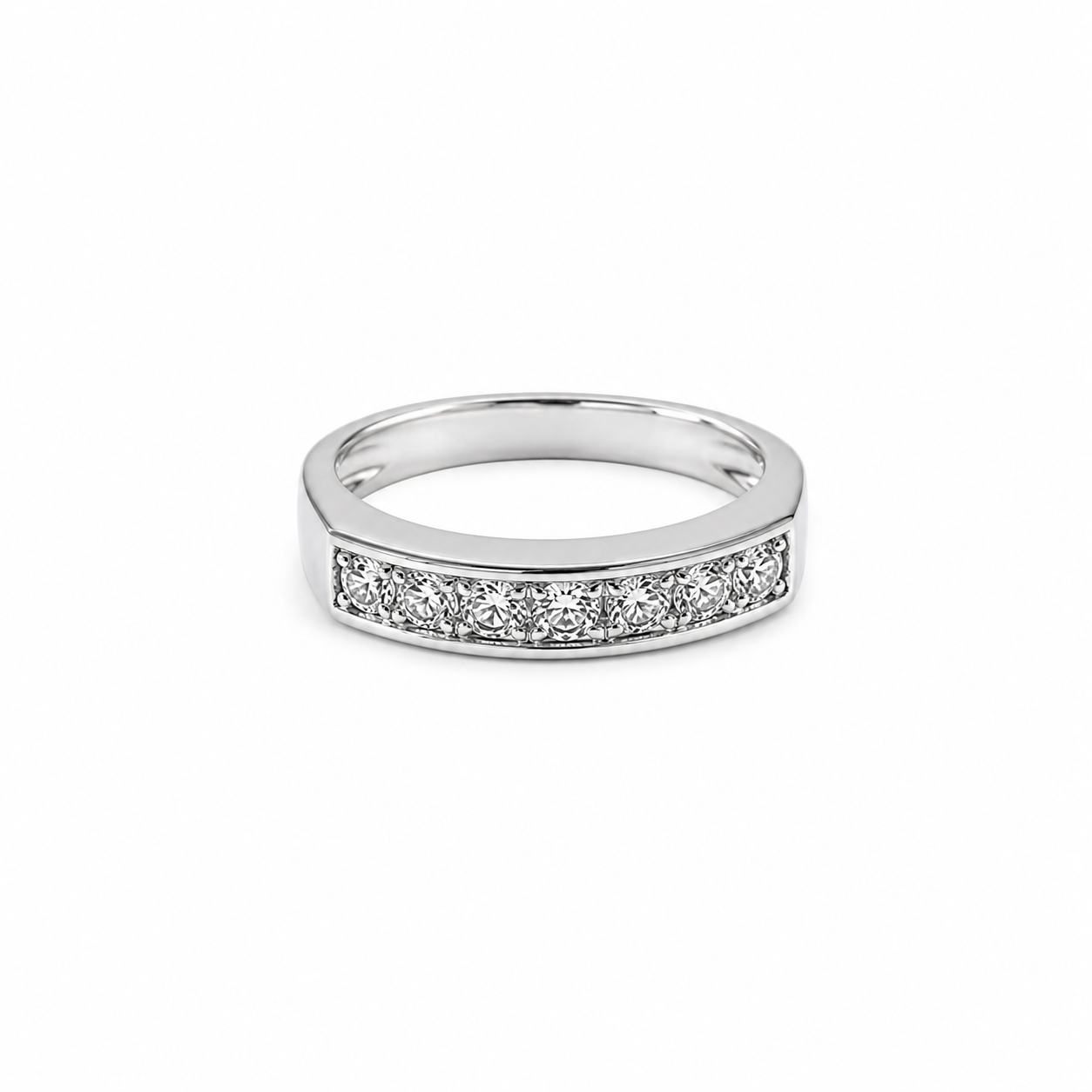 Classic Channel-Set CZ Band Ring