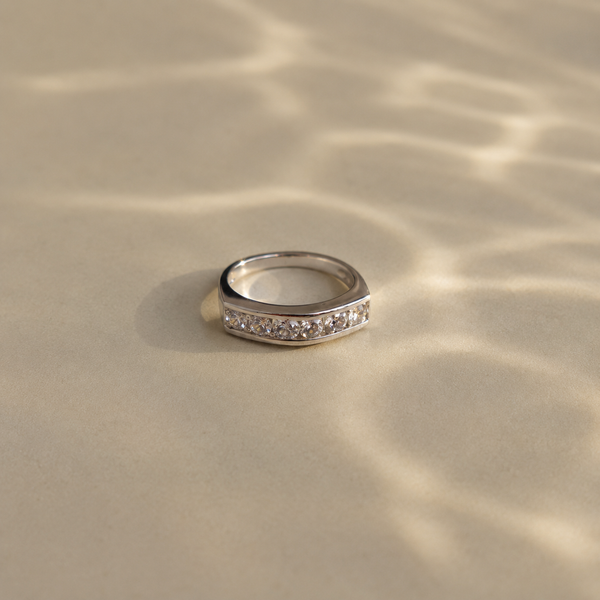 Classic Channel-Set CZ Band Ring