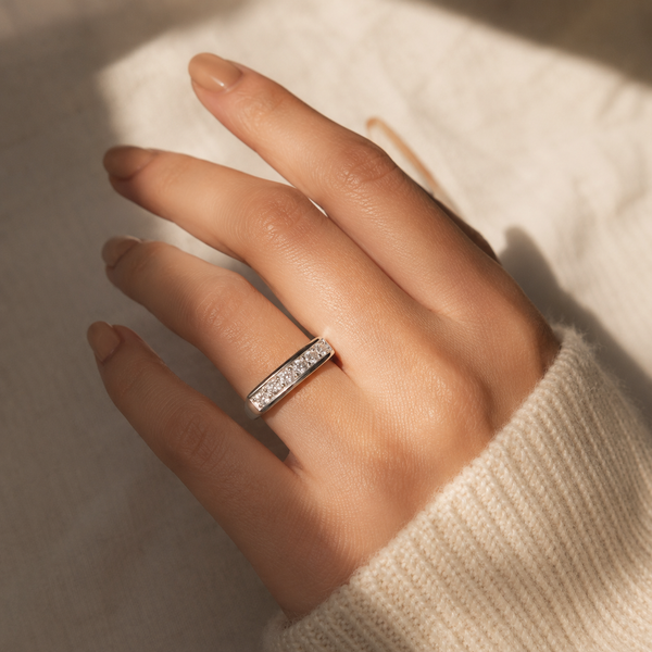 Classic Channel-Set CZ Band Ring