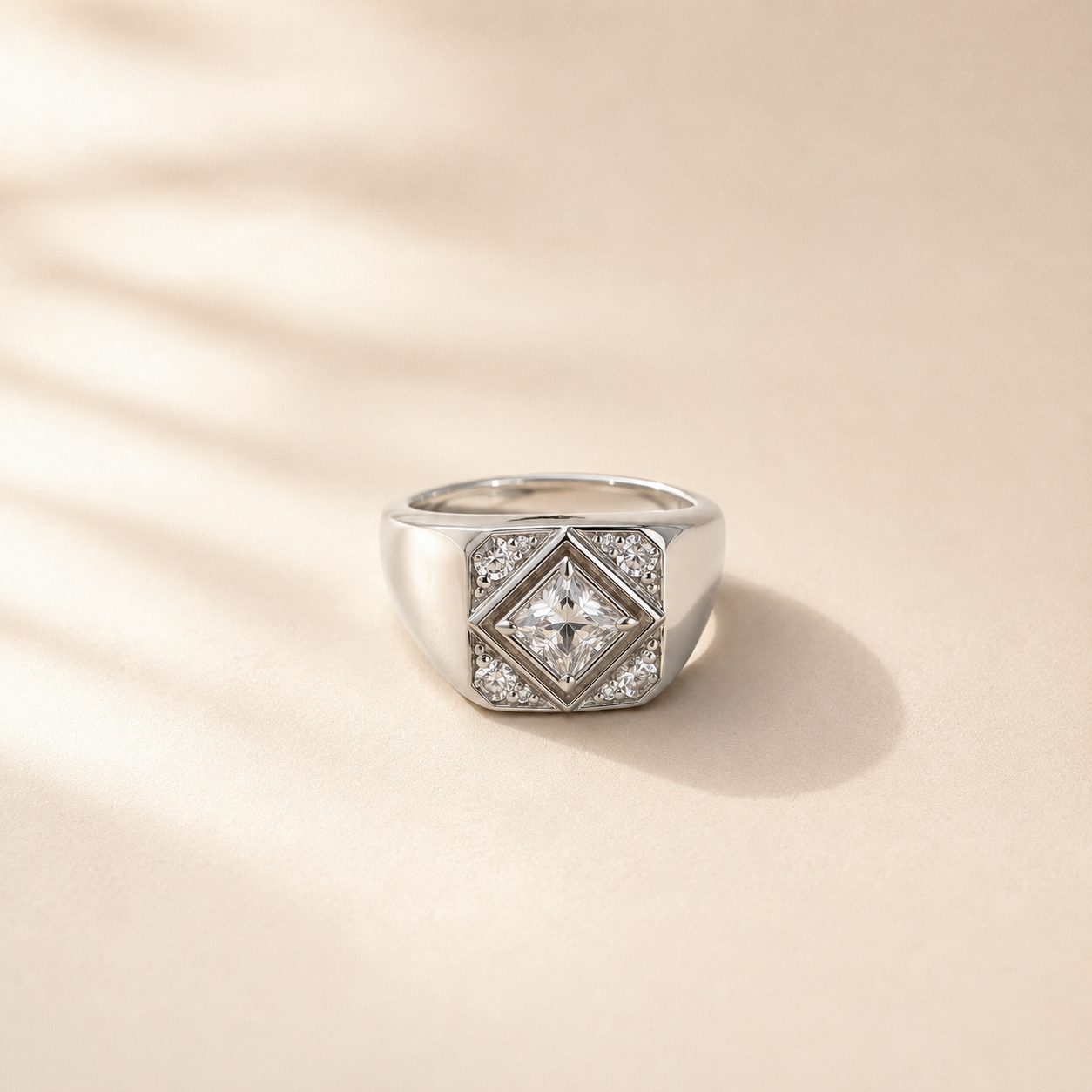 Royal Princess CZ Signet Ring