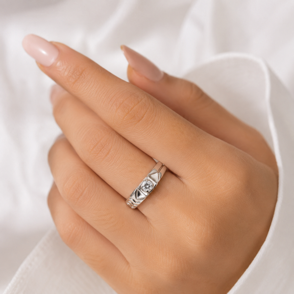 Classic Solitaire CZ Men's Ring