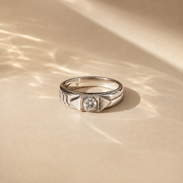 Classic Solitaire CZ Men's Ring
