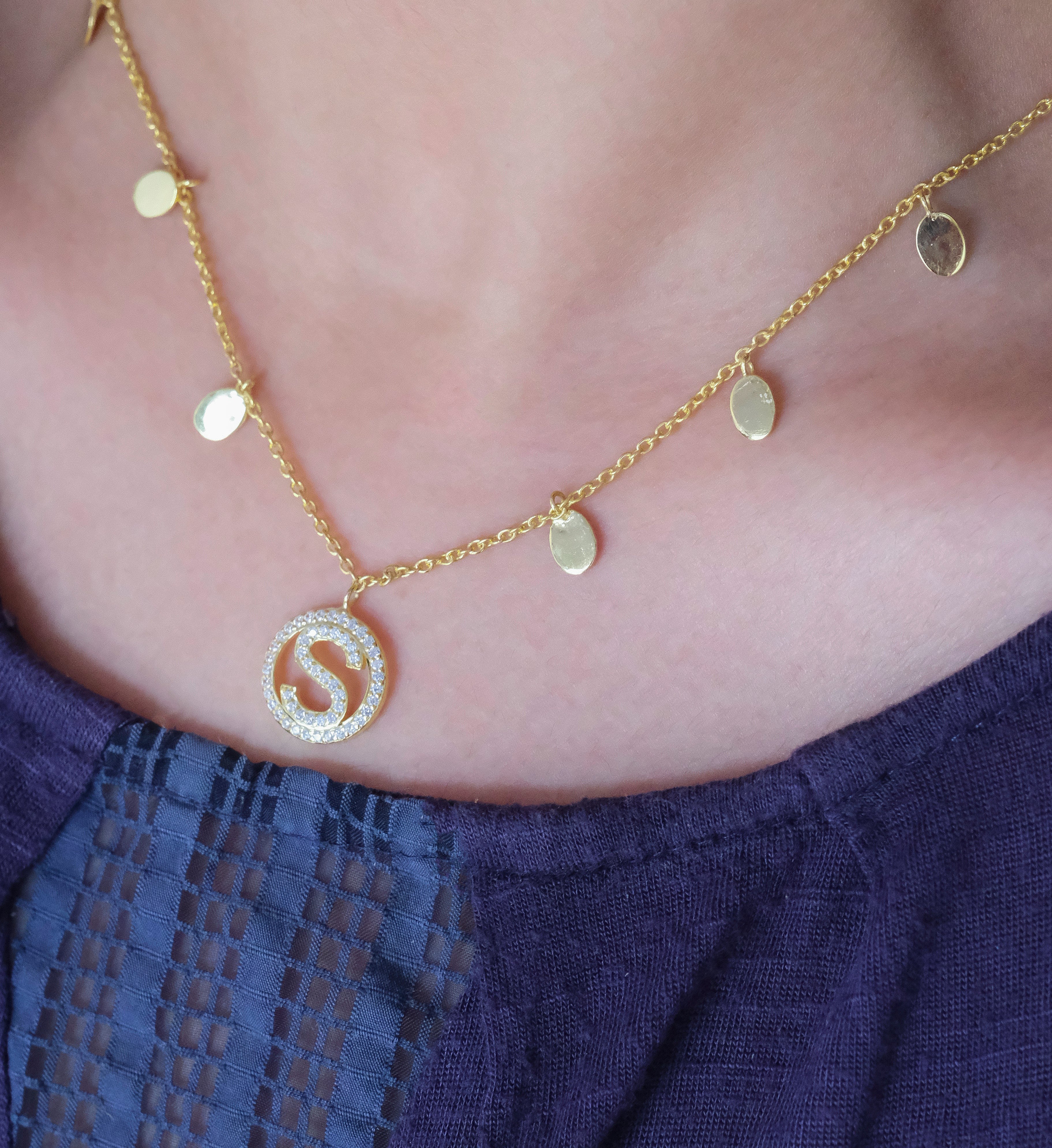 Ruhaanika Dhawan in Initial Fame Necklace