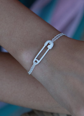 Dazzle Safety Pin Bracelet