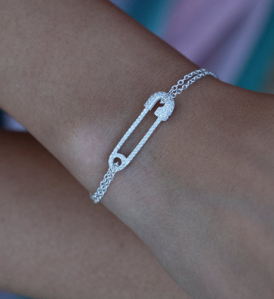 Dazzle Safety Pin Bracelet