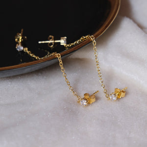 Diamond Ear Chain Studs