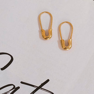 Mini Safety Pin Earrings