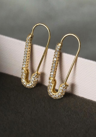 Glam Safety Pin Earrings