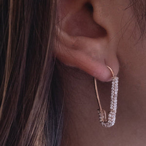 Glam Safety Pin Earrings