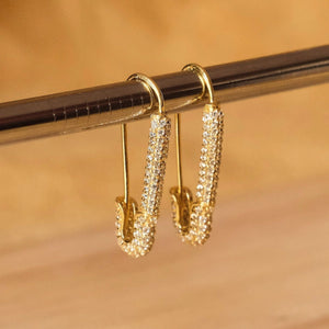 Glam Safety Pin Earrings