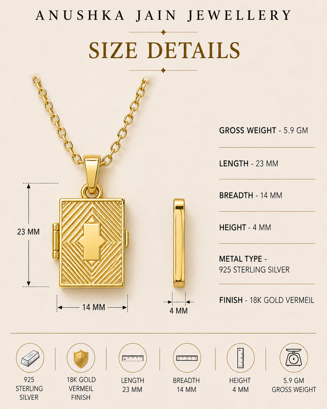 Book Picture Locket