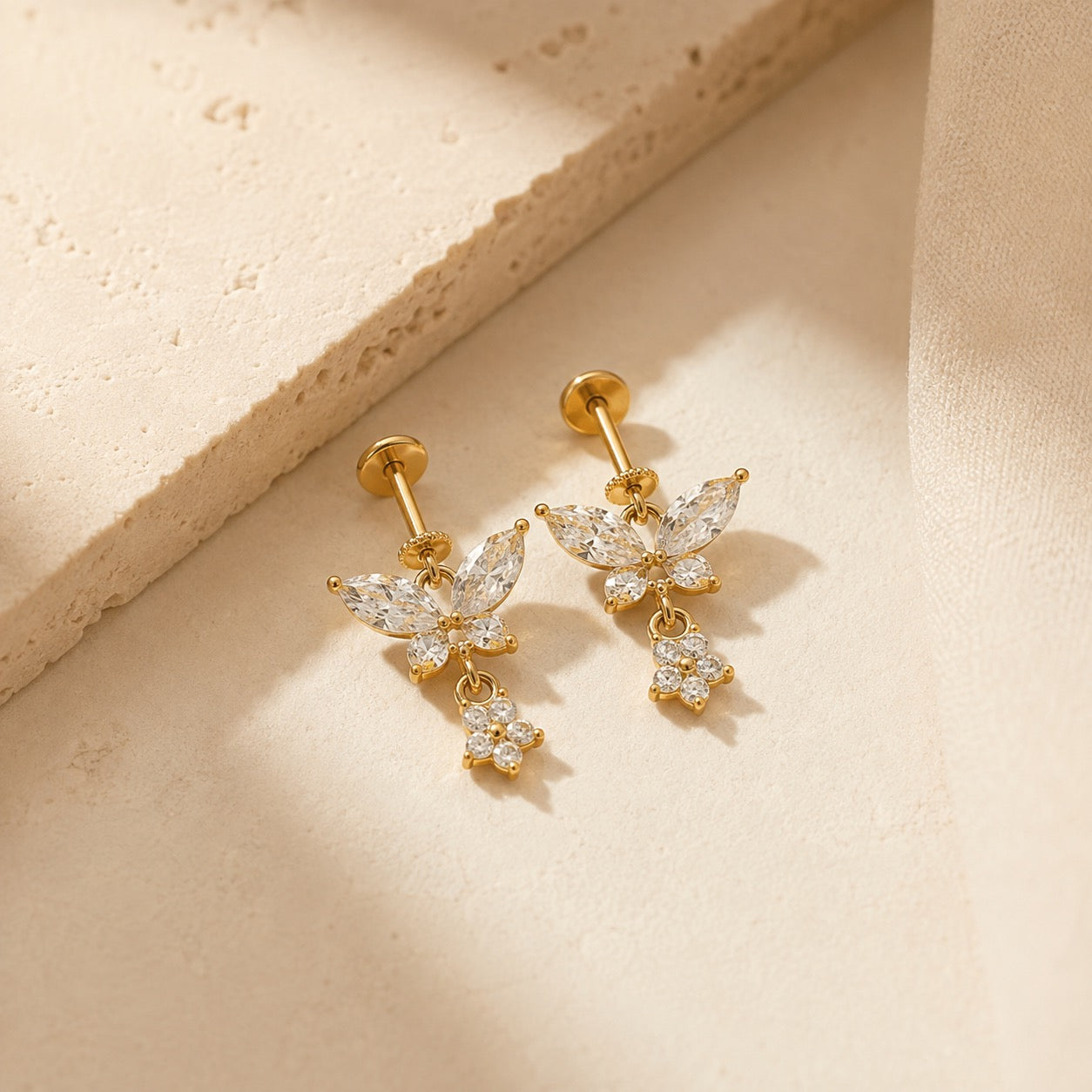 Butterfly Micro Hanging Studs