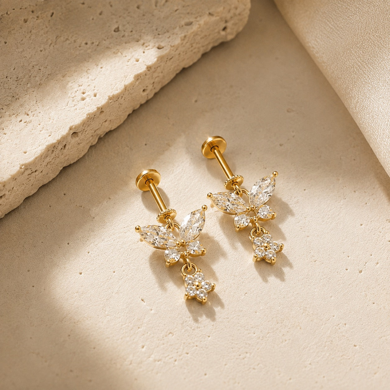 Butterfly Micro Hanging Studs