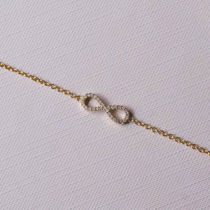 Natural Diamond Infinity knot Bracelet +1