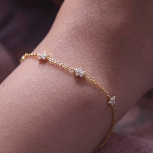 Triple Star Chain Bracelet