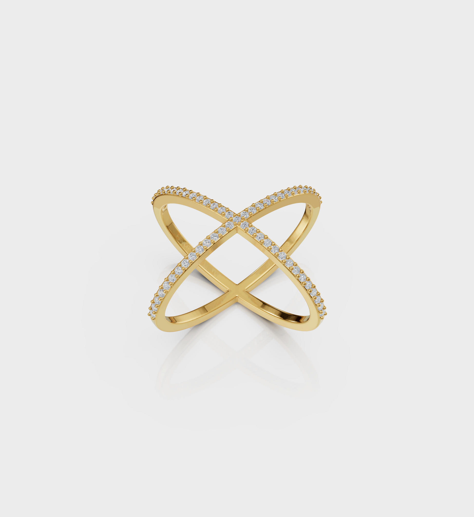 Criss Cross Diamond Ring