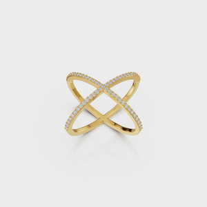 Criss Cross Diamond Ring