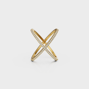 Criss Cross Diamond Ring