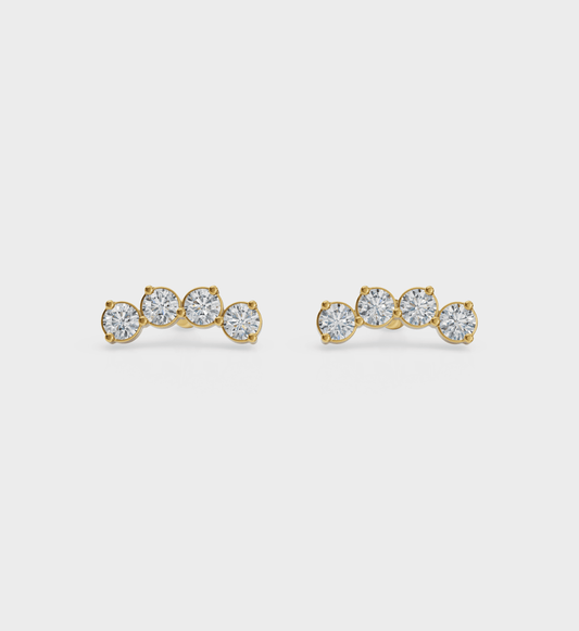 Curved Diamond Studs