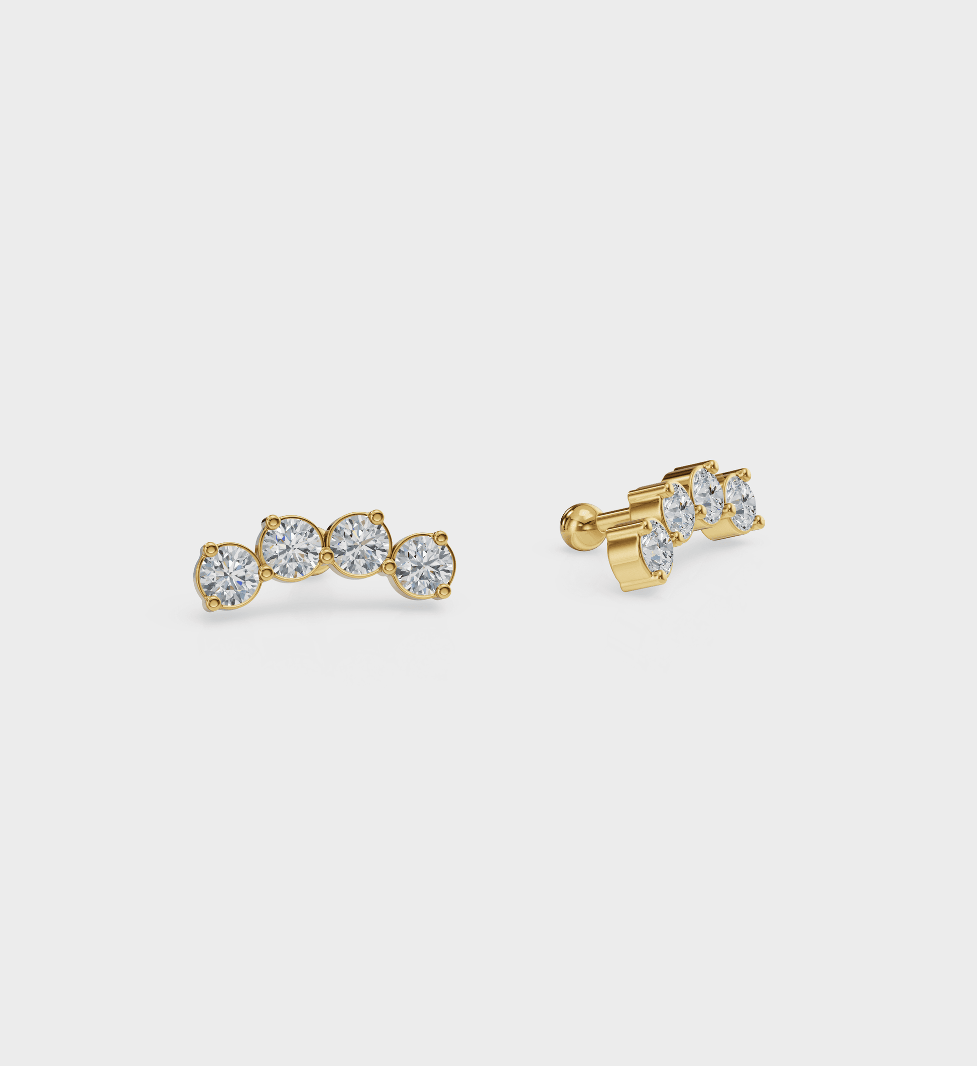 Curved Diamond Studs