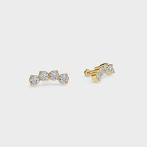 Curved Diamond Studs