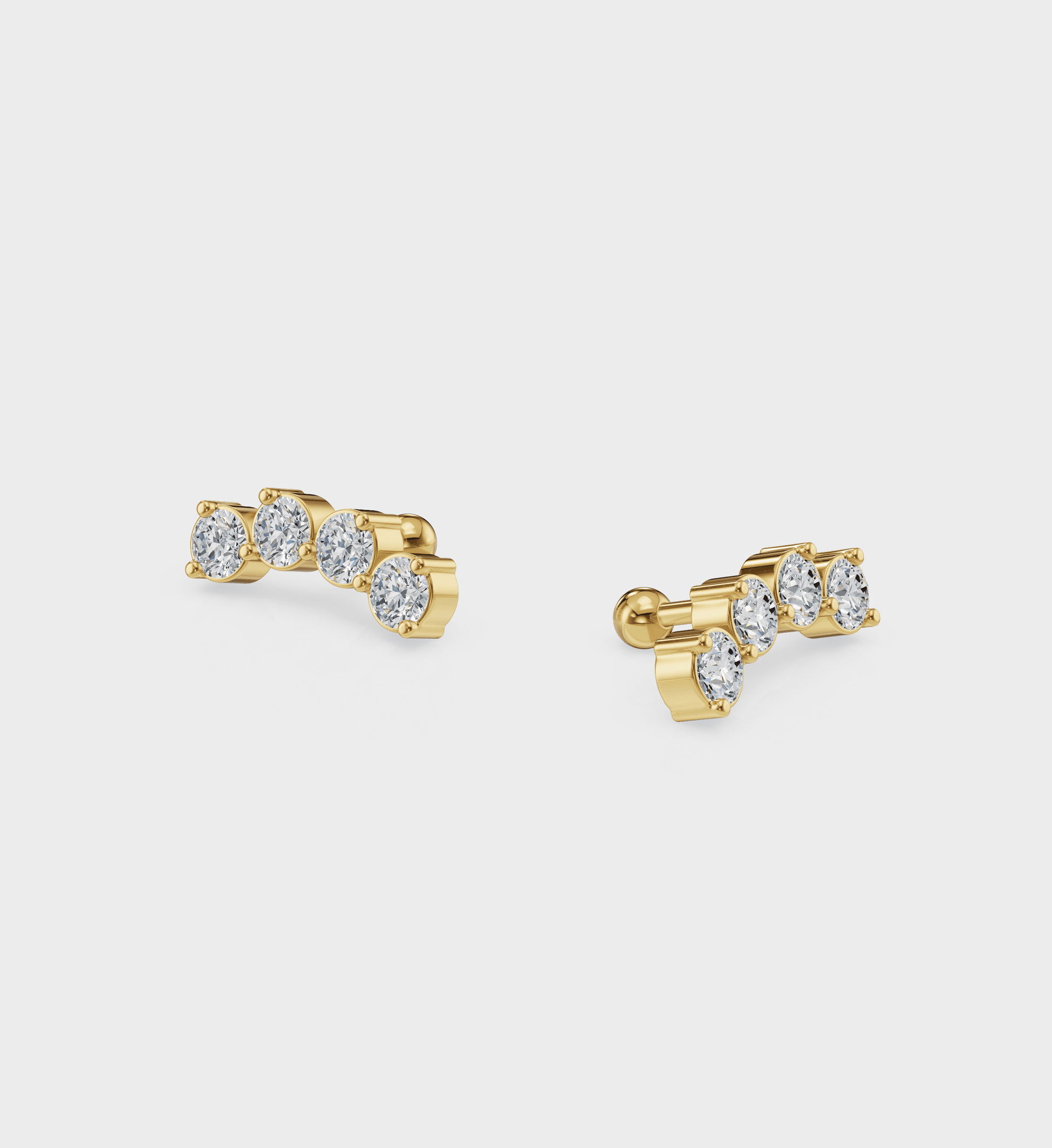 Curved Diamond Studs