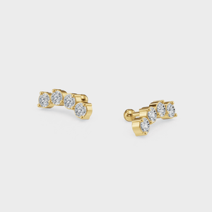 Curved Diamond Studs